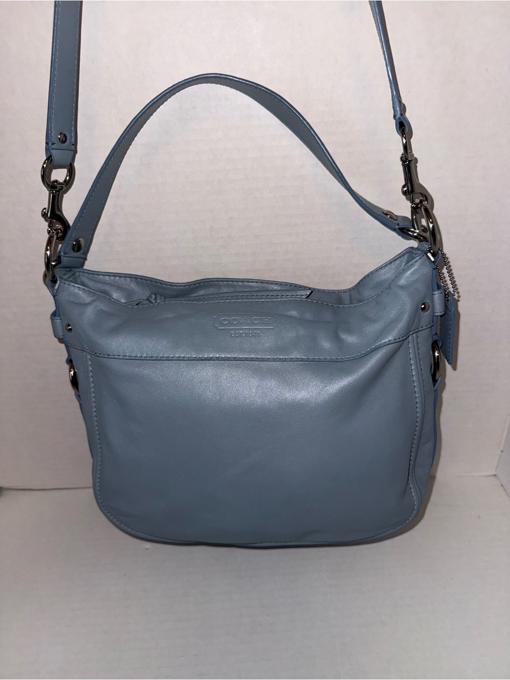 Coach Zoe Leather hobo bag Baby Blue - Picture 13 of 13